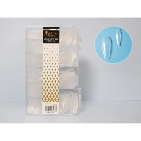 Tips Uñas Postizas Finos Press On Soft Gel Mely Pro x 240