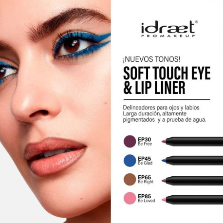 Idraet Pro MakeUp - SOFT TOUCH EYE & LIP LINER PENCIL - Lápiz Delineador Multipropósito - Tono EP30 Be Free  