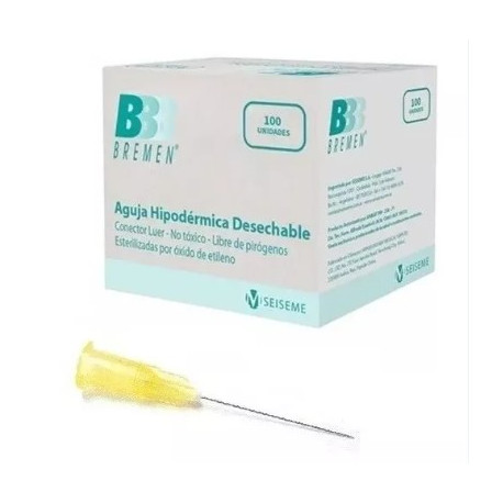  Aguja Hipodérmica 30 G x caja 100 unidades