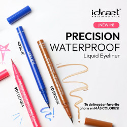Idraet Pro MakeUp - PRECISION WATERPROOF LIQUID EYELINER -  LL60 Brown