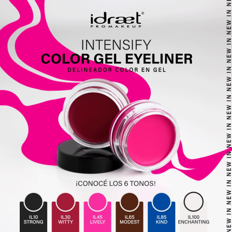 Idraet Pro MakeUp - INTENSIFY COLOR GEL EYELINER -Kind (azul)  IL85