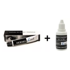 Dermolash Tintura de pestaña (negro) 12g y loción oxidante