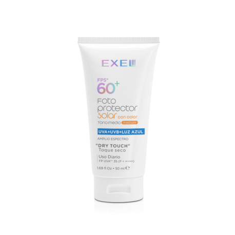 BioCosmética Exel Fotoprotector Solar Fluido FPS 60. UVA + UVB + LUZ AZUL - Toque Seco - Medio x 50 ml BioCosmética Exel Fotoprotector Solar Fluido FPS 60. UVA + UVB + LUZ AZUL - Toque Seco - Medio x 50 ml