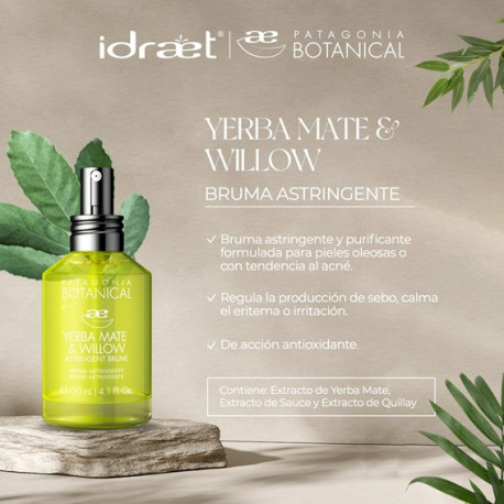 Idraet Botanical  YERBA MATE & WILLOW -  ASTRINGENT BRUME 120 ml