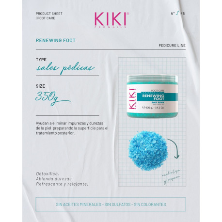 Idraet Kiki ProNails RENEWING Foot Salt  Soak - Sales Pedicas x 350 gr