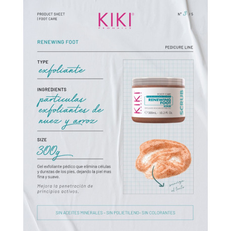Idraet Kiki ProNails RENEWING FOOT SCRUB - Exfoliante renovador para pies x 300 ml