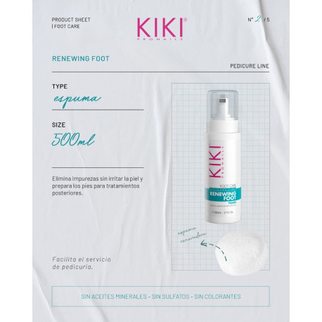 Idraet Kiki ProNails Renewing Foot  Foam Espuma Limpiadora Renovadora x 500ml