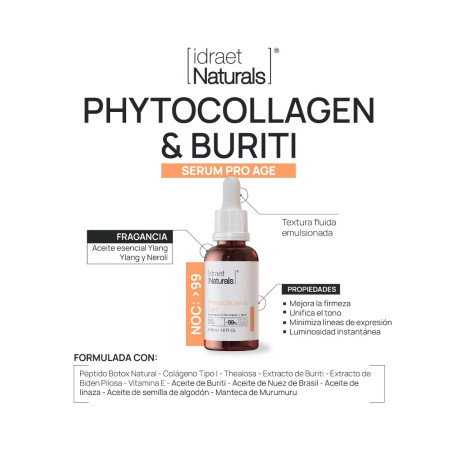 Idraet Naturals Phytocollagen & Buriti Age Serum 30ml