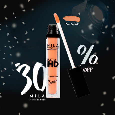 PROMO 5 Mila Marzi Maquillaje Hidratante Siliconado Corrector HD Full Cover x 8,5 gr - Pumpkin