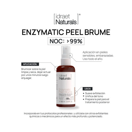 Idraet Naturals Enzymatic peel brume- Bruma peeling enzimática x 100ml