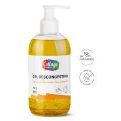 Collage Gel Descongestivo con Extracto de Manzanilla, Tilo & Caléndula 1000gr con cremera