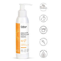 Collage Emulsión Protectora Facial con filtro Solar UVA y UVB, Vit E y Urea 100cc