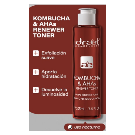 Idraet Dermopurity KOMBUCHA & AHA's RENEWER TONER  - Tonico facial renovador - 100ml