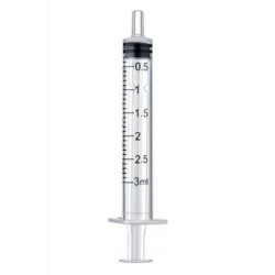 Jeringas Estériles sin aguja 3 ml/cc x 5 unidades