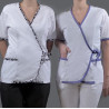 Chaqueta Blanca con ribetes en diferentes tonos Talle 2