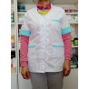 Chaqueta Blanca Cuello Mao Talle 1