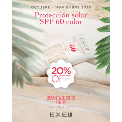 BioCosmética Exel Fotoprotector XL Urban Face Protección FPS 60 COLOR X 50 ML