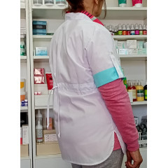 Chaqueta Blanca Cuello Mao Talle 2