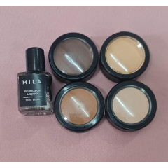 Promo kit 8 Mila Marzi Delineador Tinta Black +4 Maquillajes Cremosos Correctivos