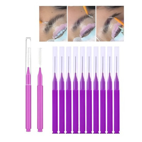 Mini Cepillos para Laminado de Cejas x 10 unidades