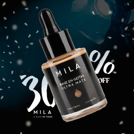 Promo 4 Mila Marzi Base en Gotas x 30g. Ultra Mate Perfectora Beige Neutro