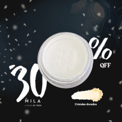 Promo 9 Mila Marzi PRO Sombra en Polvo Pro Cristal Diamante (Polvera) x 1 gr. Oro