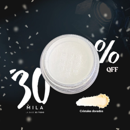 Promo 9 Mila Marzi PRO Sombra en Polvo Pro Cristal Diamante (Polvera) x 1 gr. Oro