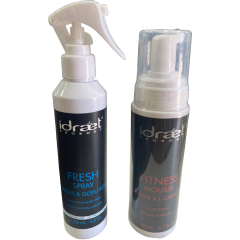 Promo 2 x 1 Idraet Comprando Fresh Spray Ruscus & Gotu Kola x 200ml te llevas Fitness Mousse x 200ml