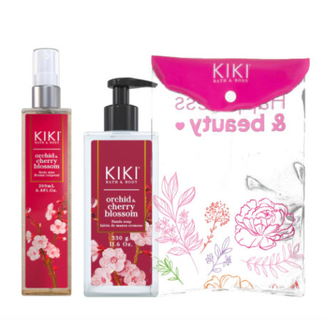 Idraet Kiki Bath & Body Orchid  & Cherry  Blossom Velvet Gift