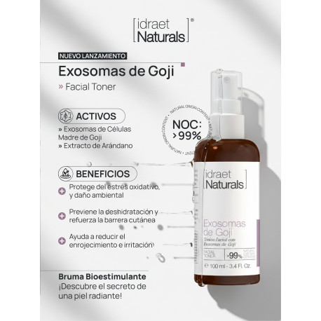 Idraet Naturals Exosomas de Goji Facial Toner y Caléndula & Chamomile Functional Toner 100ml