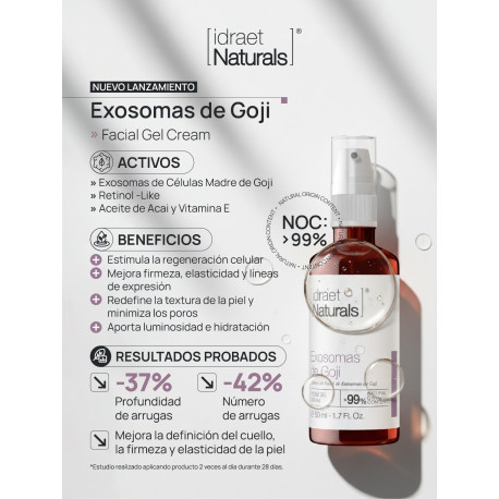Idraet Naturals Exosomas Goji - Facial GelCream 50 ml