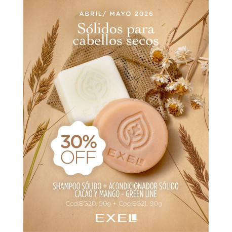BioCosmética Exel PromoBook Shampoo Sólidos para Cabellos Secos