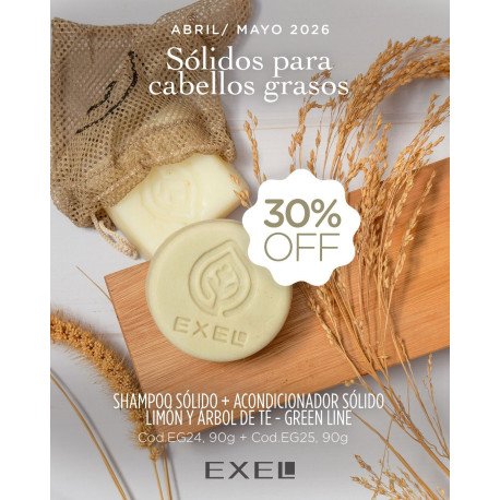 BioCosmética Exel PromoBook Shampoo Sólidos para Cabellos Grasos