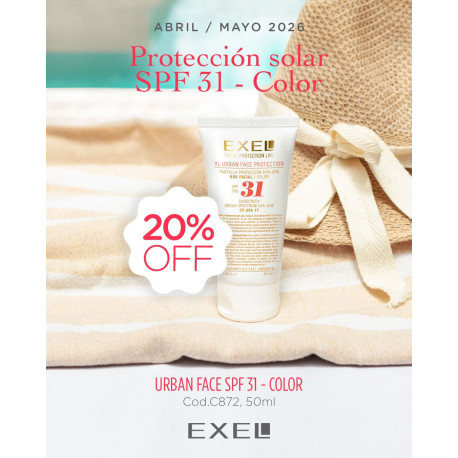 BioCosmética Exel Fotoprotector XL Urban Face Protección FPS 31 COLOR X 50 ML