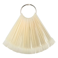 Muestrario de uñas abanico con aro metálico Natural x 50 unidades