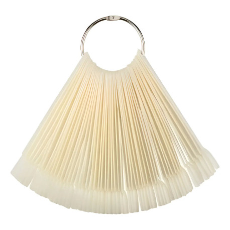 Muestrario de uñas abanico con aro metálico Natural x 50 unidades