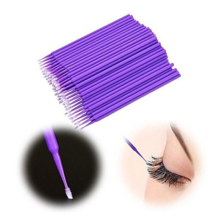 Microhisopos Cepillos Para Extension De Pestañas x 10