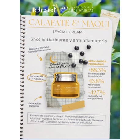 Idraet Patagonia Botanical Calafate y Maqui Lightening Serum Facial Cream