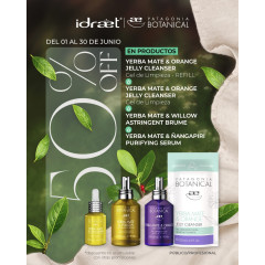 Idraet Botanical YERBA MATE & ORANGE JELLY CLEANSER - REFILL Gel de Limpieza 120ml