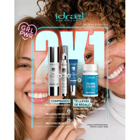 Idraet Promo 2x1  Pro Hyaluron Eyes +  Hyaluronic & Collagen Suplemento Cápsulas