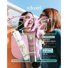 Idraet Promo 2x1 Glycolic Renewer Cream + SPF 30 Color Claro Tono Beige