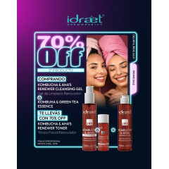 Idraet Promo 2x1 Kombucha & AHA's Renewer Cleansing Gel + Kombucha & AHA's Renewer Toner  70% OFF