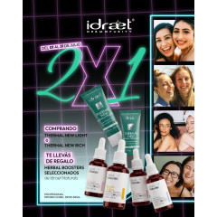 Idraet Promo Dermopurity  Promo 2x1 , comprando 1Thermal New Light ,te llevás de regalo Herbal Boosters seleccionados