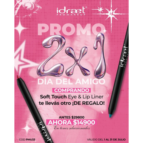Idraet Promo Pro MakeUp  2x1 en Soft Touch Eye & Lip Liner