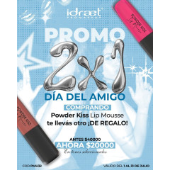 Idraet Promo Pro MakeUp Powder Kiss Lip Mousse 2x1