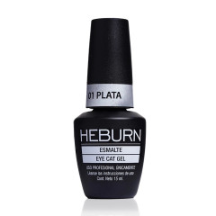 Heburn Esmalte Led  ojo de gato Plata  x 15ml