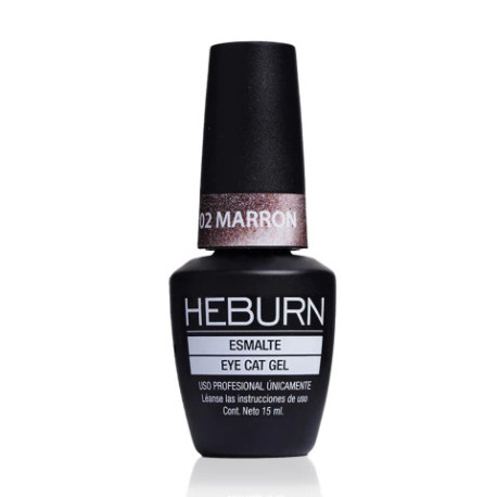 Heburn Esmalte Led  ojo de gato Marrón  x 15ml