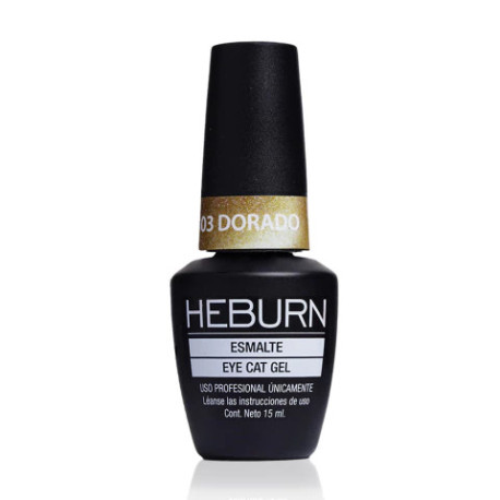 Heburn Esmalte Led  ojo de gato Dorado x 15ml