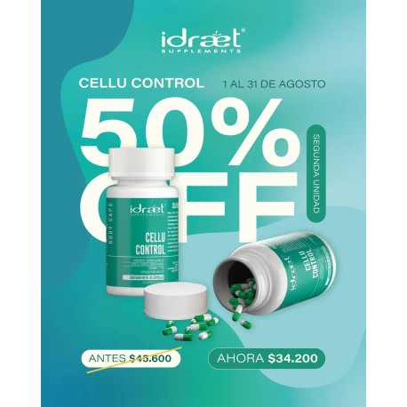 Idraet Promo 50% off CELLU CONTROL-SUPLEMENTOS
