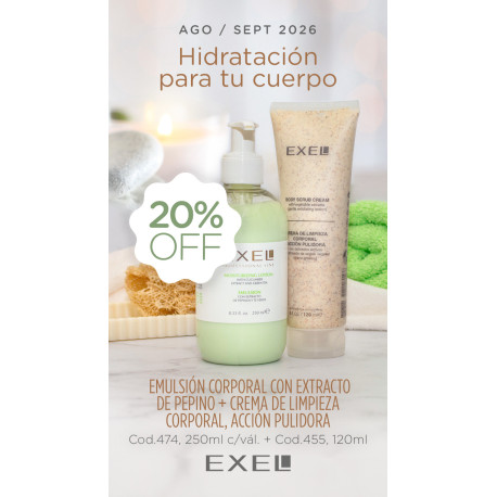 BioCosmética Exel  Promobook Hidratación para tu cuerpo